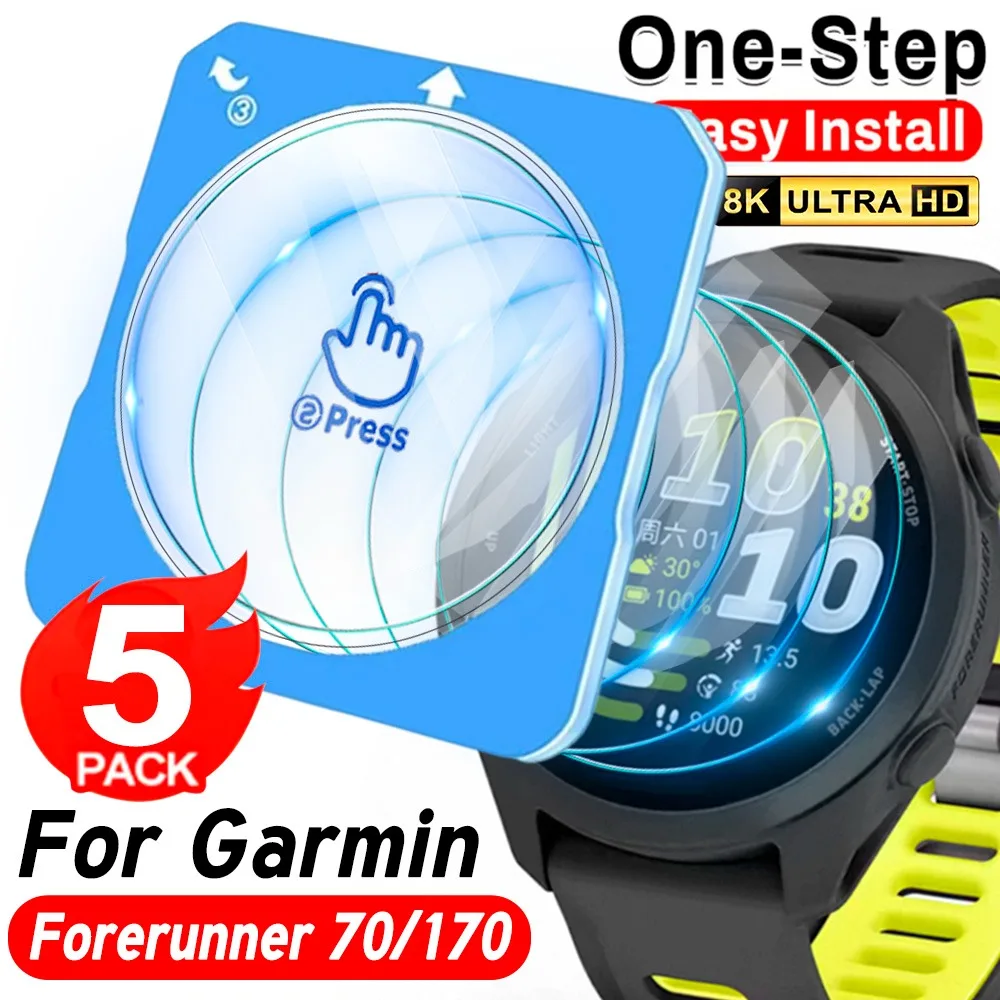 

1/2/3/5Pcs Easy To Intall Screen Protectors for Garmin Forerunner 70 Smartwatch HD Tempered Glass Film for Garmin Forerunner 170