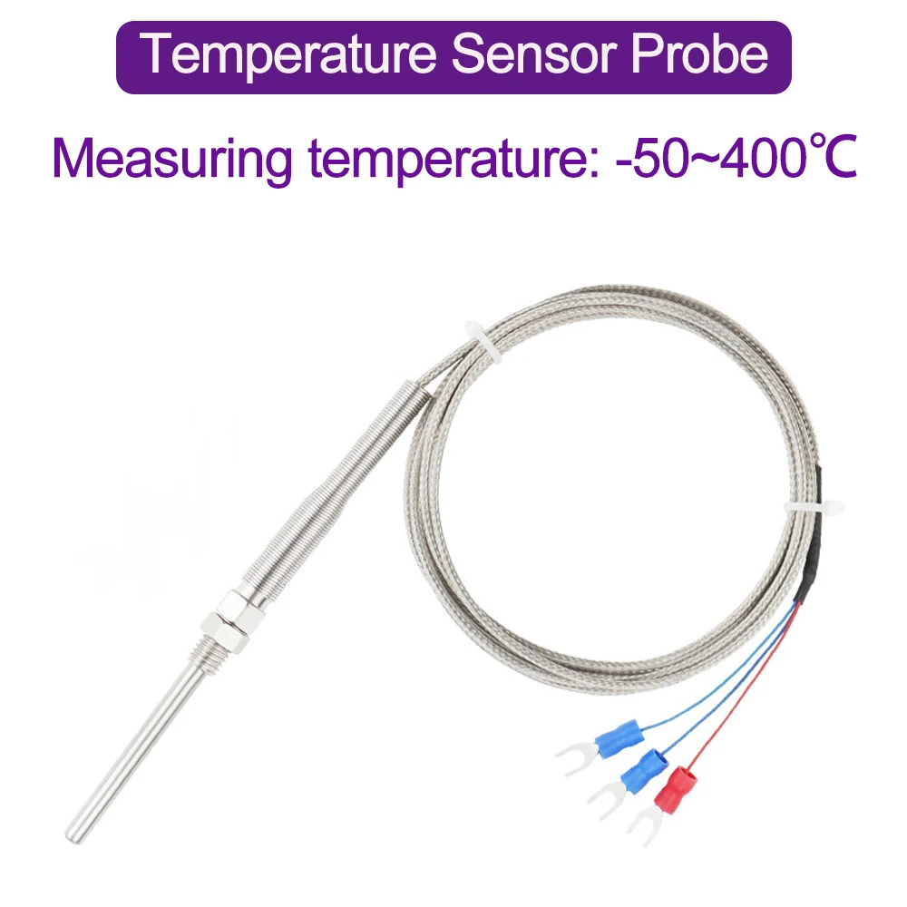 Waterproof PT100 Type Temperature Sensor Stainless Steel 3 Wire Thermistor Probe thermocouple Resistance temperature  Detector