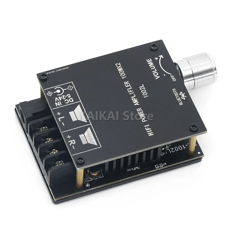 Imagem -06 - Mini Wireless Audio Power Digital Amplifier Board Stereo Bluetooth 5.0 Zk1002l 100wx2 12v 24v dc