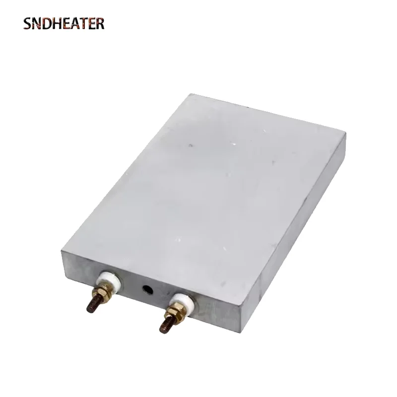 SNDHEATER 300 Вт/400 Вт/500 Вт/900 Вт литая алюминиевая нагревательная плата 200x100x20 мм промышленный продолговатый нагревательный элемент M6 отверстие два клеммы