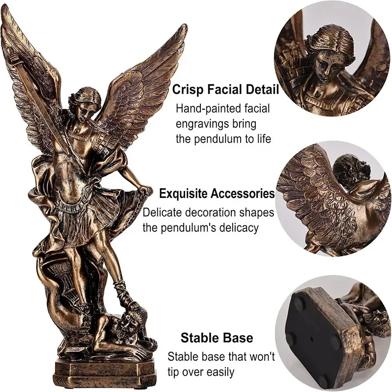 Resin San Miguel Arcangel Statue St Michael Figurine St Michael The Archangel Victoriously Over Satan Collection Sculpture