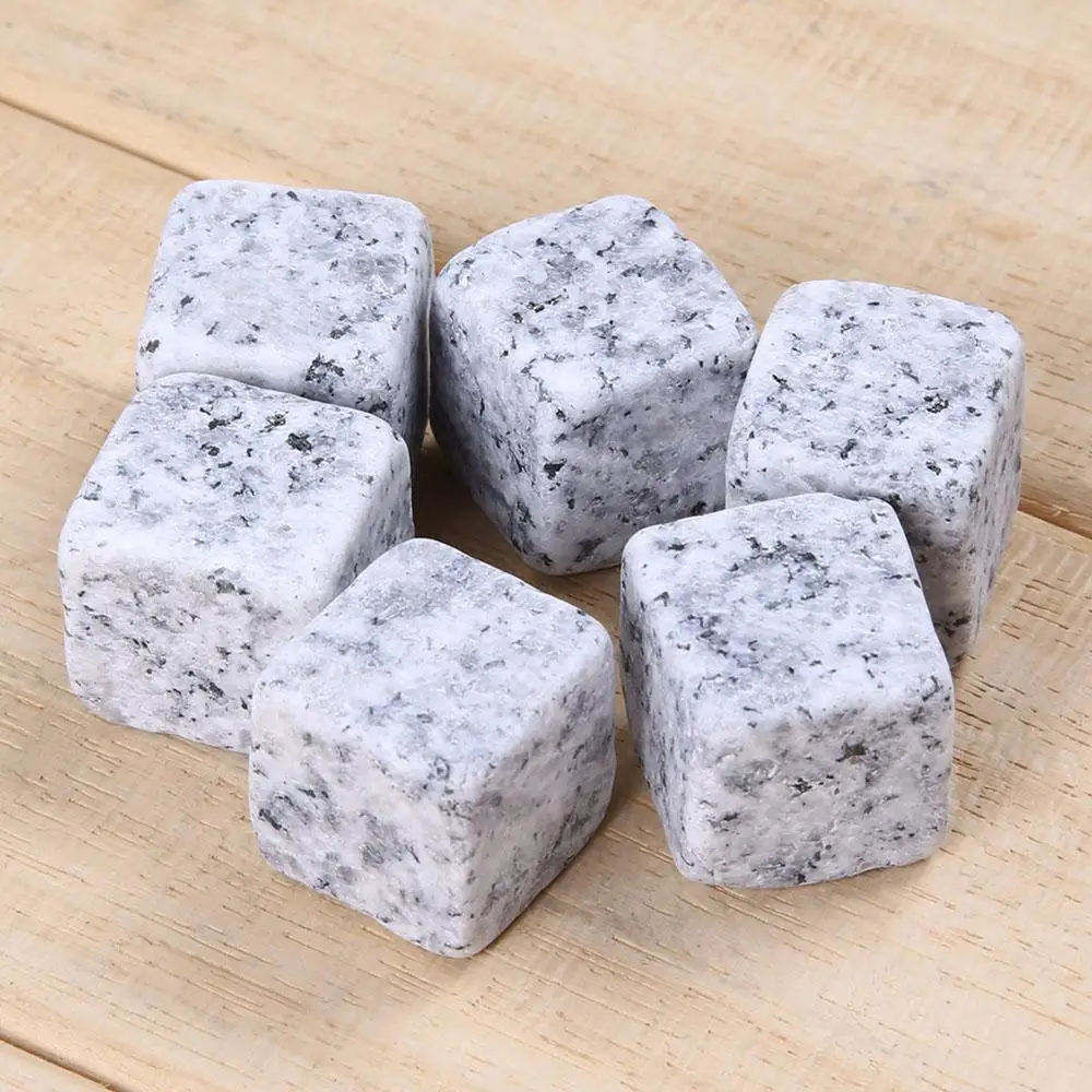 Natural Granite Whiskey Stones Sipping Ice Cube Whisky Stone Wine Rocks Cooler Wedding Gift Favor Christmas Bar accessories