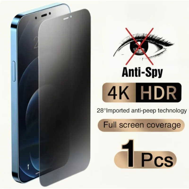 1 Película Protetora de Privacidade Anti-Espião para iPhone 17 16 Pro Max, Compatível com iPhone 15 14 13 12 11 Pro Max Plus