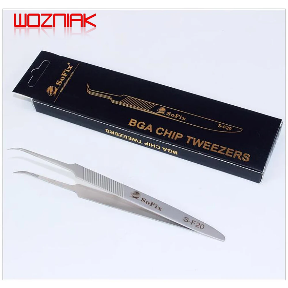 Sofix BGA Chip Tweezers Tin Planting Tweezers Clip CPU Video Card South Bridge Welding Chip Clip for MacBook Windows Motherboard