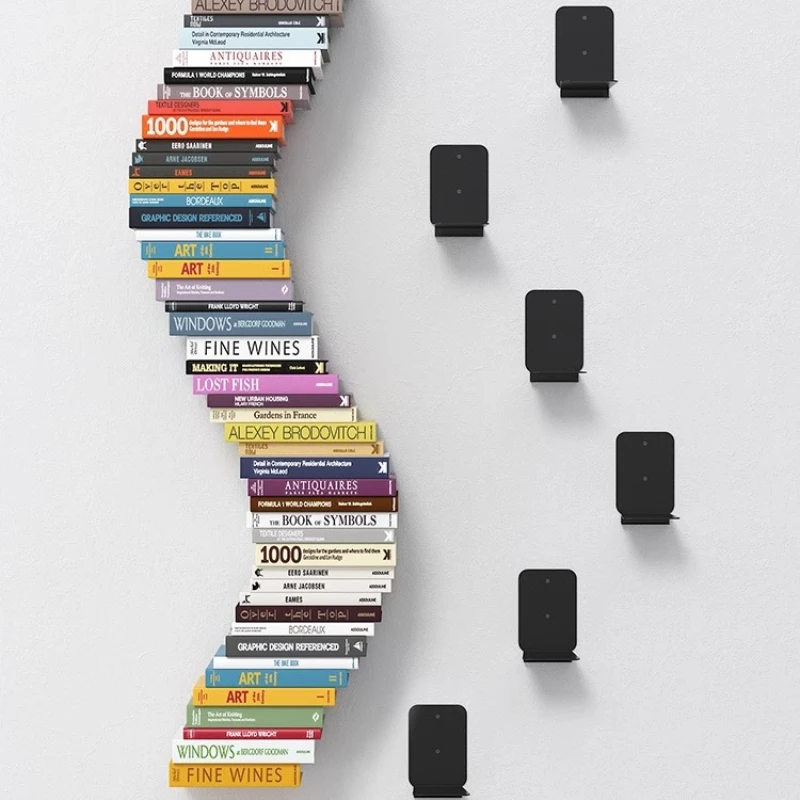 

Invisible Bookshelf Wall Shelf Integrated Aisle Door Iron Wall Hanging Layered Baffle Tray