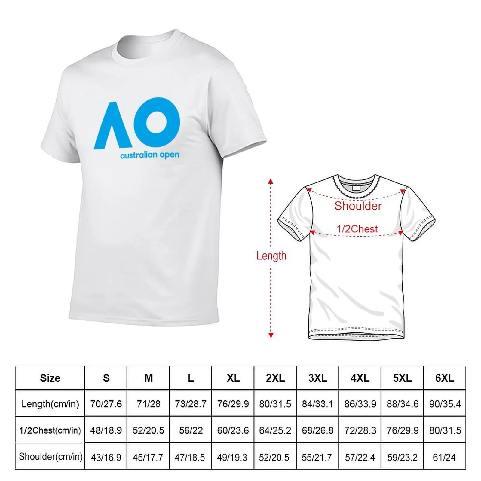 Australian Open AO (Blue Version) T-Shirt t shirts for man graphic vintage t shirts for man cotton funny T-Shirt