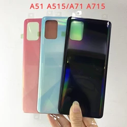 For Samsung Galaxy A51 A71 A515 A715  Battery Back Cover Rear Door Plastic Chassis Panel Housing Case Add Adhesive