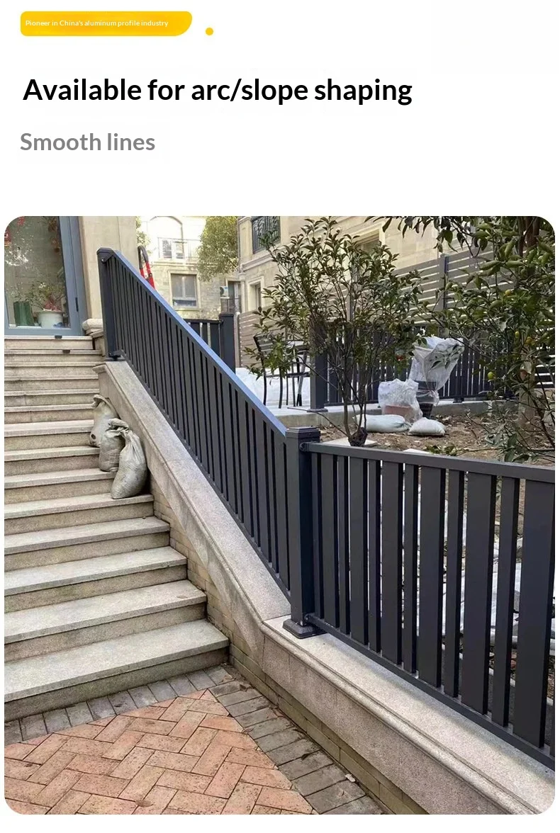 Custom Weatherproof Aluminum Balcony Railing Villa Courtyard Fence Outdoor Garden Terrace Durable Safety Protective Guardrail