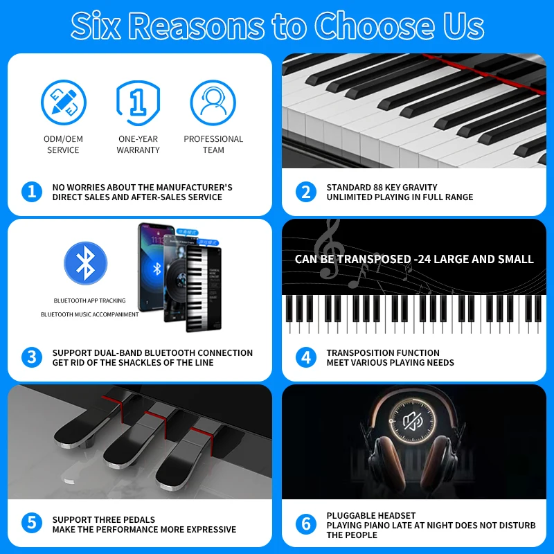 Electric Piano Keyboard Electronic Piano Digital China 88 Keys Piano