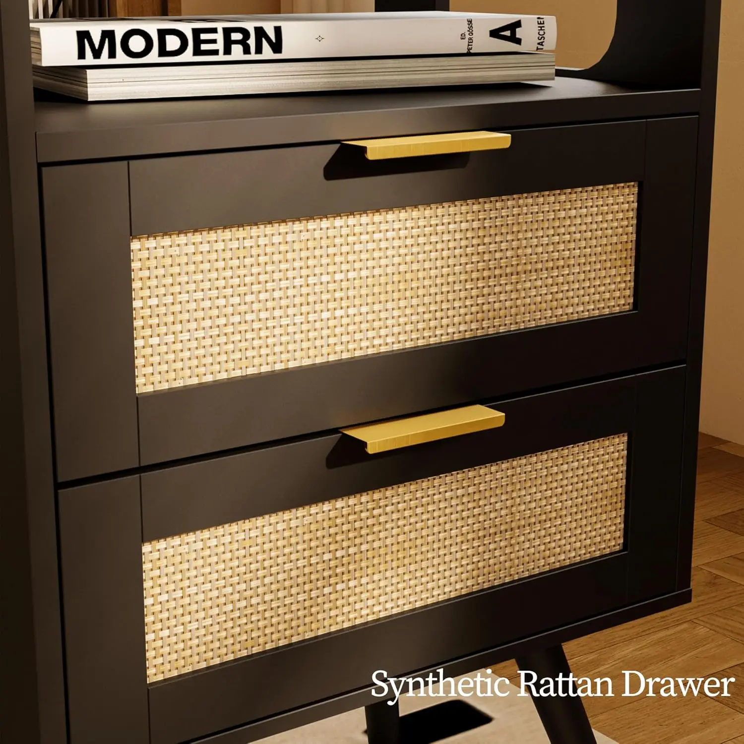 Farmhouse 2-Drawer Nightstand 6
