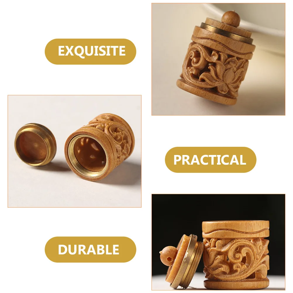 

Car Perfume Bottle Pendants Hanging Decoration Carving Wood Charm Essential Oil Diffuser Scent Beads StorageVintage