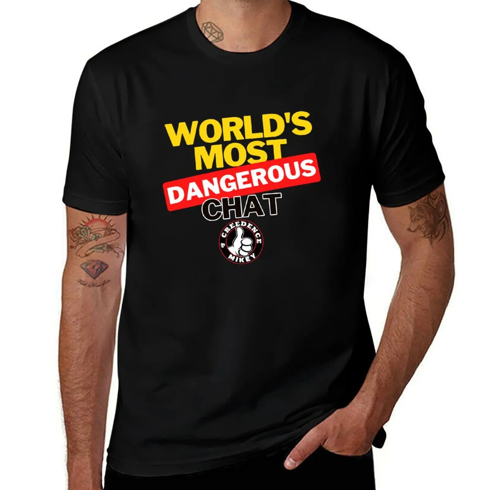 

Футболка World's Most Dangerous Chat, мужская футболка, роскошная черная хлопковая футболка, простая мужская футболка в упаковке