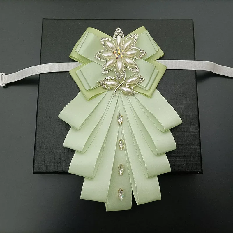 

Original Design Handmade Luxury Rhinestone Men's Wedding Tie Jewelry Gifts High-end French Business Suit Shirt Collar Flowers