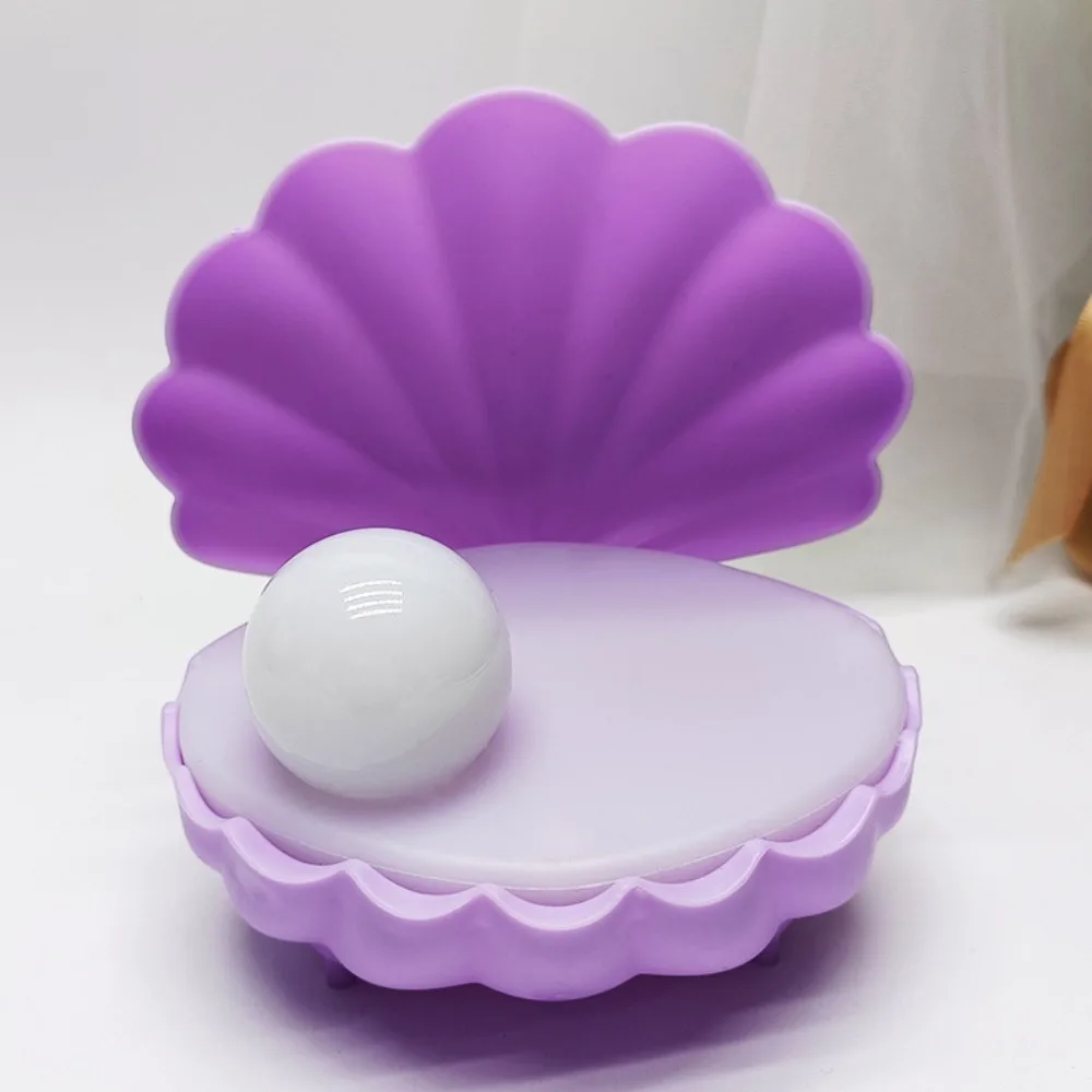 

Children Lovely Pearl Shell Night Light Cute Plastic Sleep Light Tabletop DIY Glowing Toys