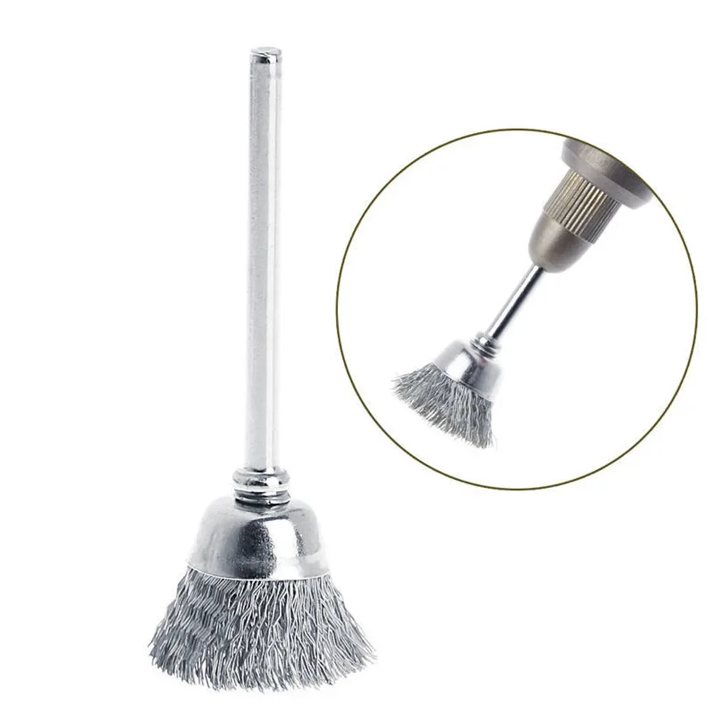 Imagem -05 - Escova de Pcs Ferramenta Rotativa Broca Dremel Rebolo Remoção de Ferrugem Mão Faça Você Mesmo Polimento Peças Aço Inoxidável