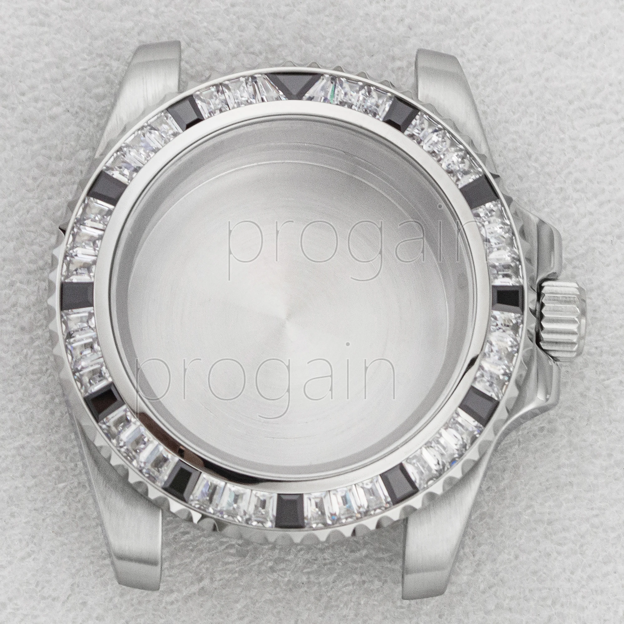 Diamonds NH35 Case 40mm Watchcase Sapphire Glass 10ATM Waterproof Watch for NH34 NH35 NH36 Movement SUB GMT Watch Case