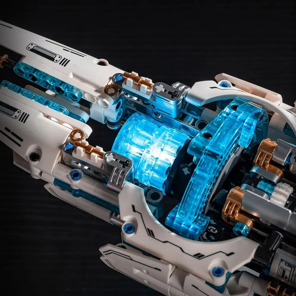 Kit di costruzione della stazione spaziale interstellare con luci e motore, giocattolo ideale per l'esplorazione dello spazio per età 8-12, regalo creativo per spazio