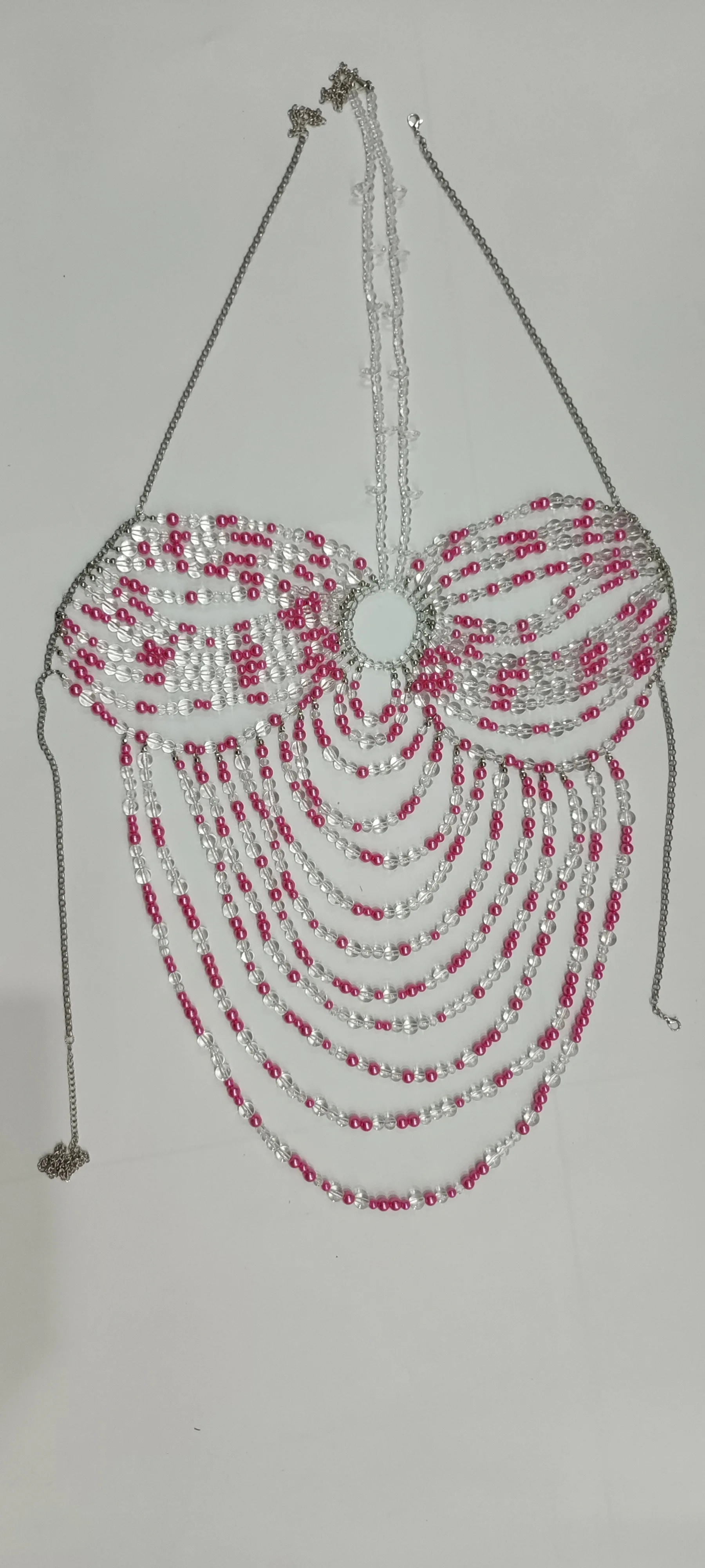 Heavy Duty Colorful Beaded Chest Chain Sexy Casual Wear Women'S Accessories Body Chain Skl000652chains