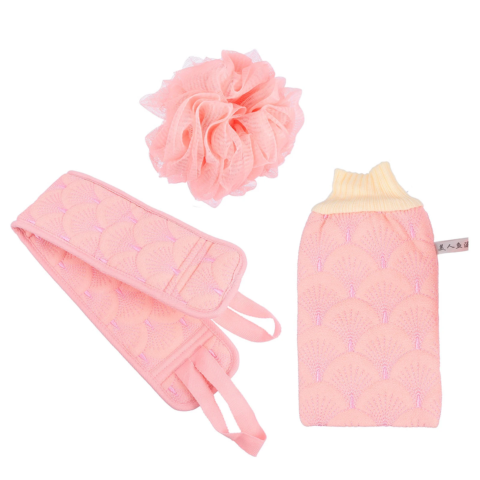 

Bath Sponge Set Body Scrubber Cotton Towel Long Strap Bathing Glove Back pulling Shower Exfoliating Ball Cleaning Dead Skin