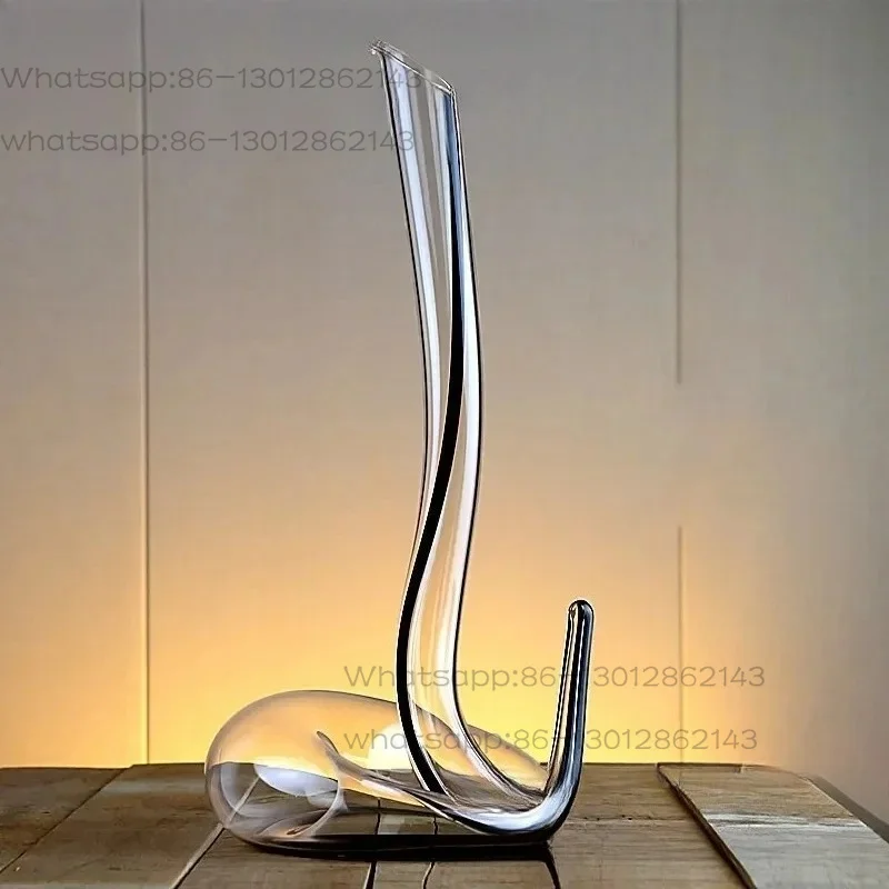 Handmade Creative Serpentine Dean Special Transparent Glass Wine Glass Set Family