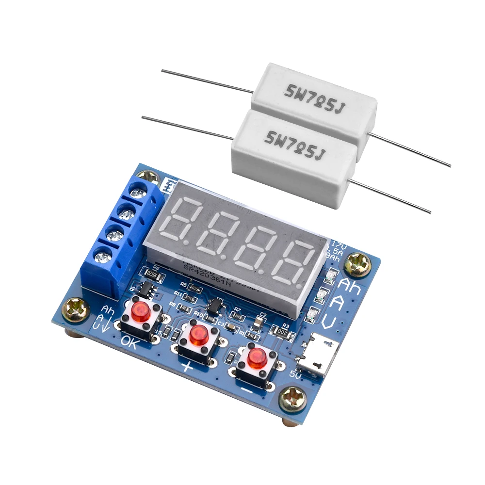 ZB2L3 Battery Capacity Tester LED Display 18650 Lithium Battery Power Supply Test Capacity Discharge Meter DC4.5-6V