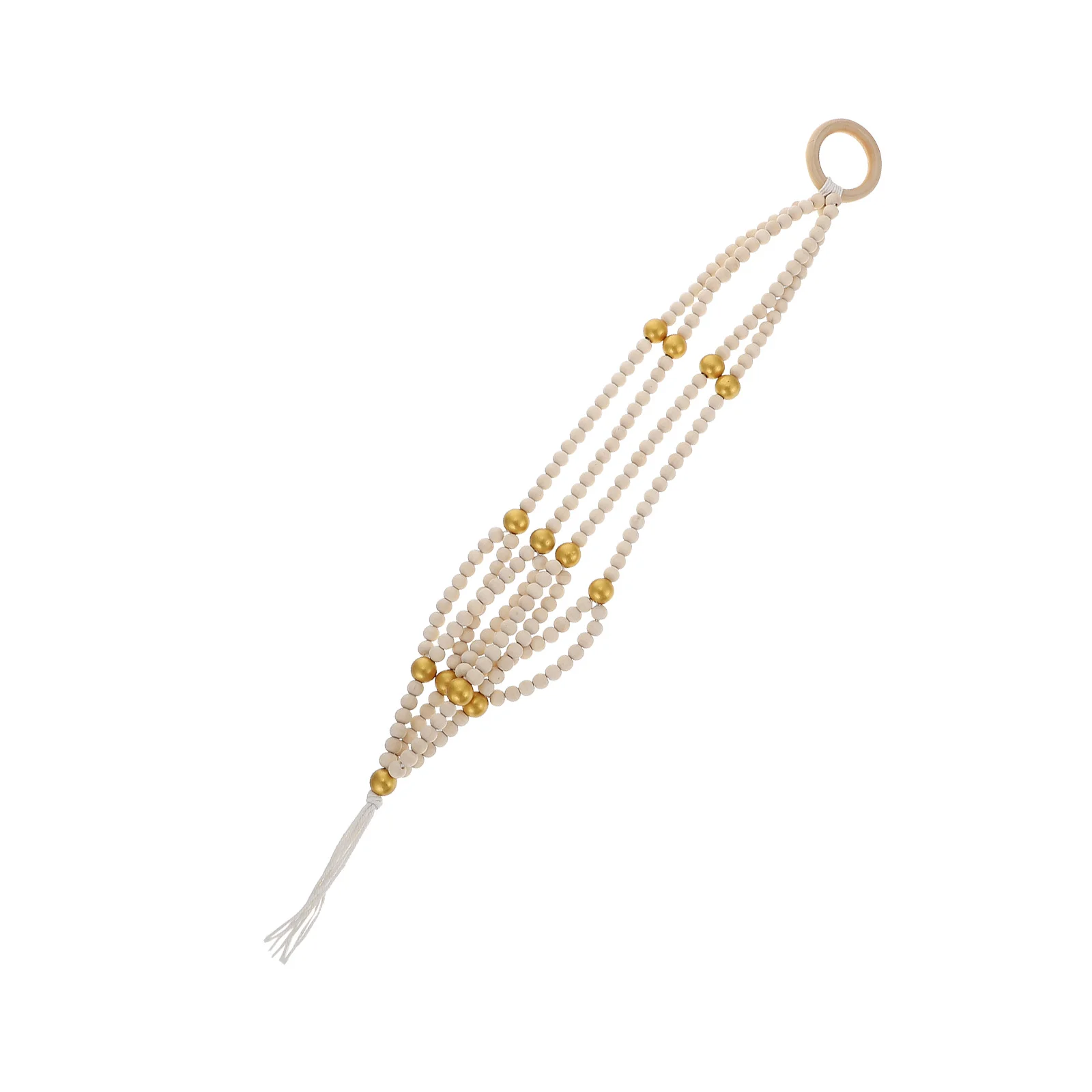 

Flowerpot Wall Hanger with Wooden Beads Macrame Plant Holder Wall Hanging Decor for Home Indoor Garden Decoration