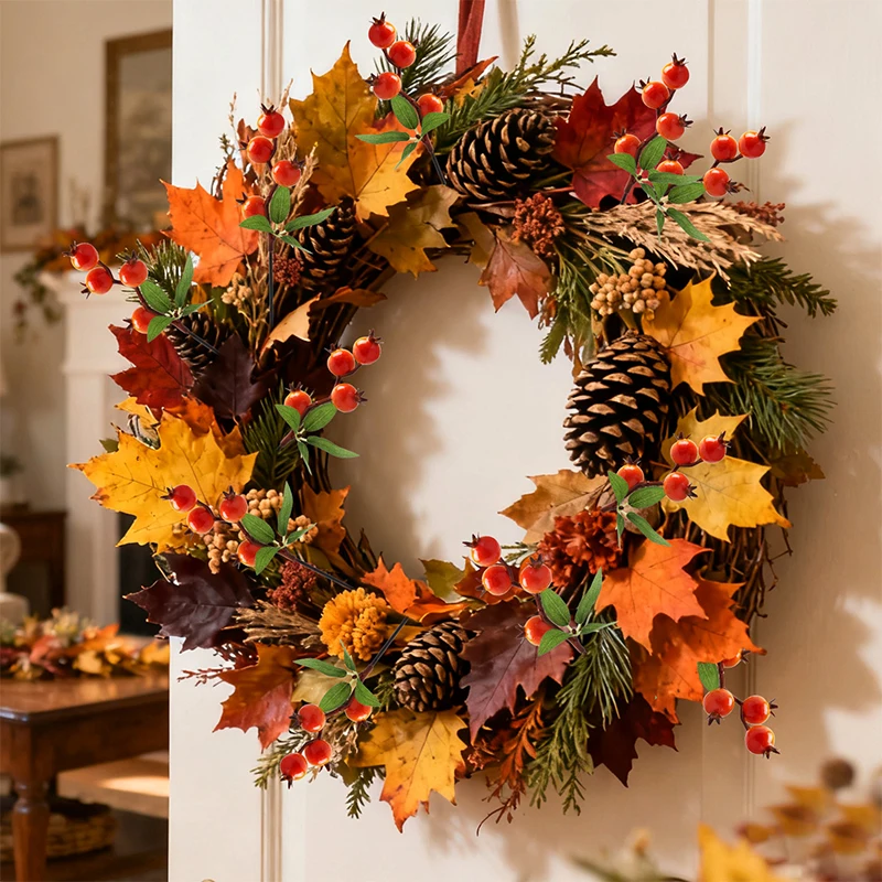 4/8 Buah 18Cm Dekorasi Natal 4 - Christmas Wreath Fake ulasan dan harga