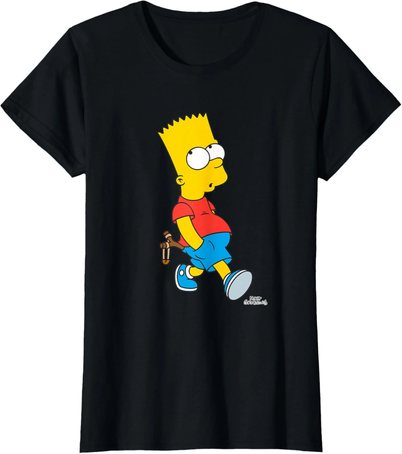 The Simpsons Bart Simpson with Slingshot T-Shirt S-4XL T-Shirt Santa Tee Lustiges Grafik-T-Shirt Retro Sommer Mann Frau