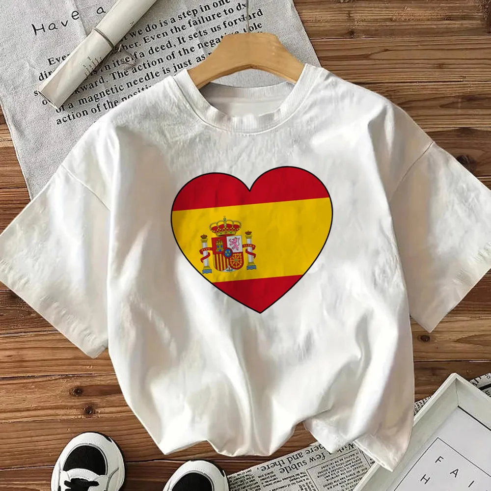 Spain tshirt teen University Digital 80s Grunge Punk Y2k shirt Breathable Pop Culture Gothic kawaii Pastel Punk