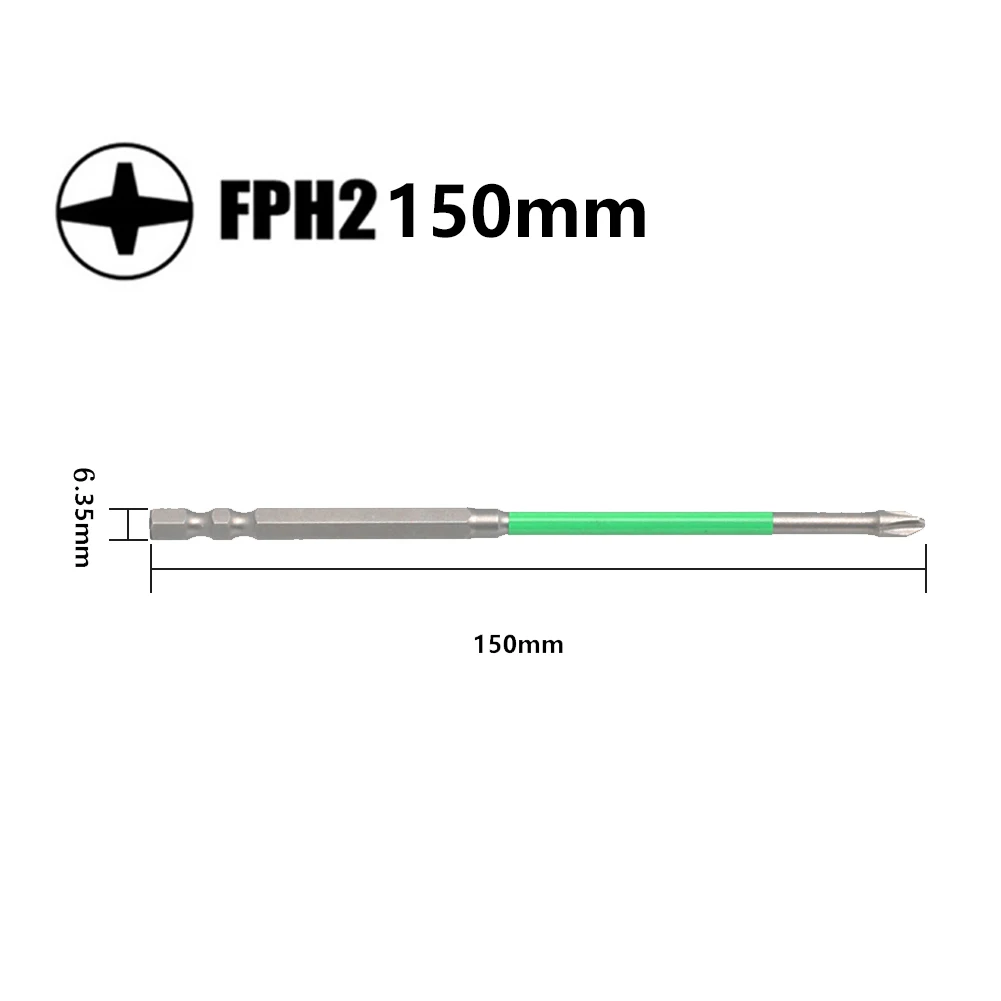1/2pcs 65mm 110mm Magnético Especial com fenda Ferrista de fenda FPH2 FPH2 para Soquete Ferramenta de energia elétrica