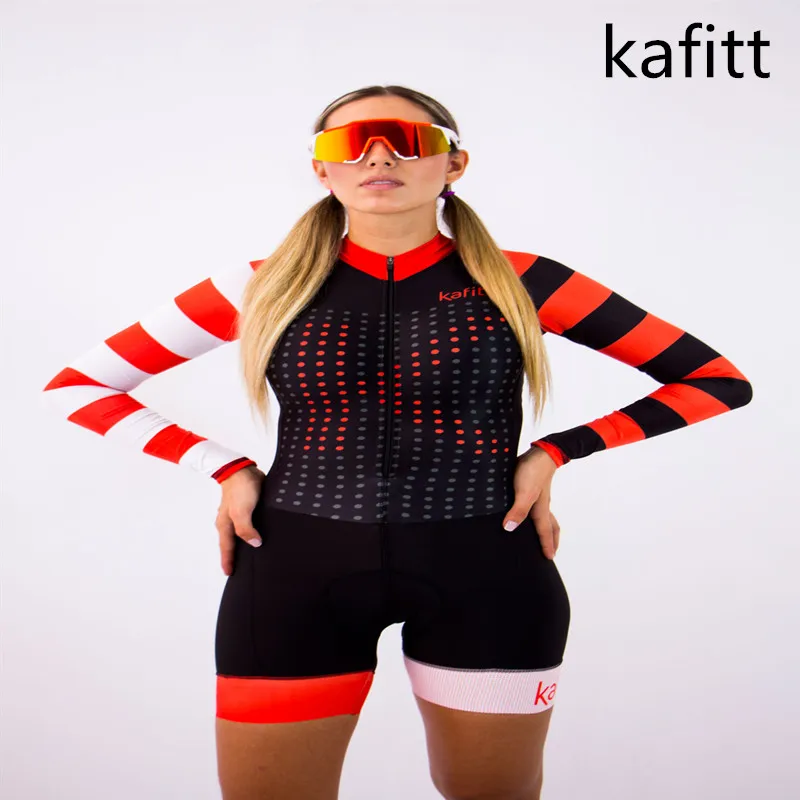 PRO Women's Summer Long-Sleeved One-Piece Cycling Suit for Bike Racing Set - Gel Monkey Shirt Workwear