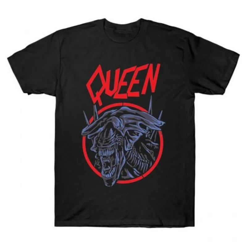 

HAIL TO THE QUEEN Sci-Fic Alien Gift T-Shirt Weyland Horror Xenomorp 100% cotton Short Sleeve Graphic clothes All size tops