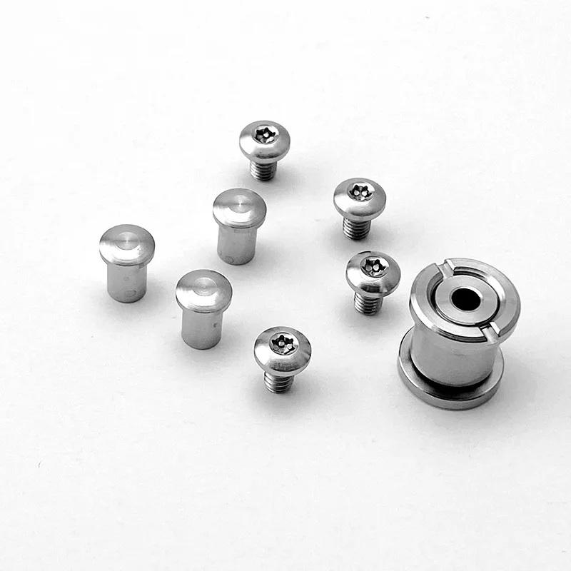 Imagem -03 - Liga de Titânio Conjunto Completo de Faca Handle Parafusos para Strider Sng Smf Facas Spindle Lock Rivet Suporte Shaft Faça Você Mesmo Fazendo Peças