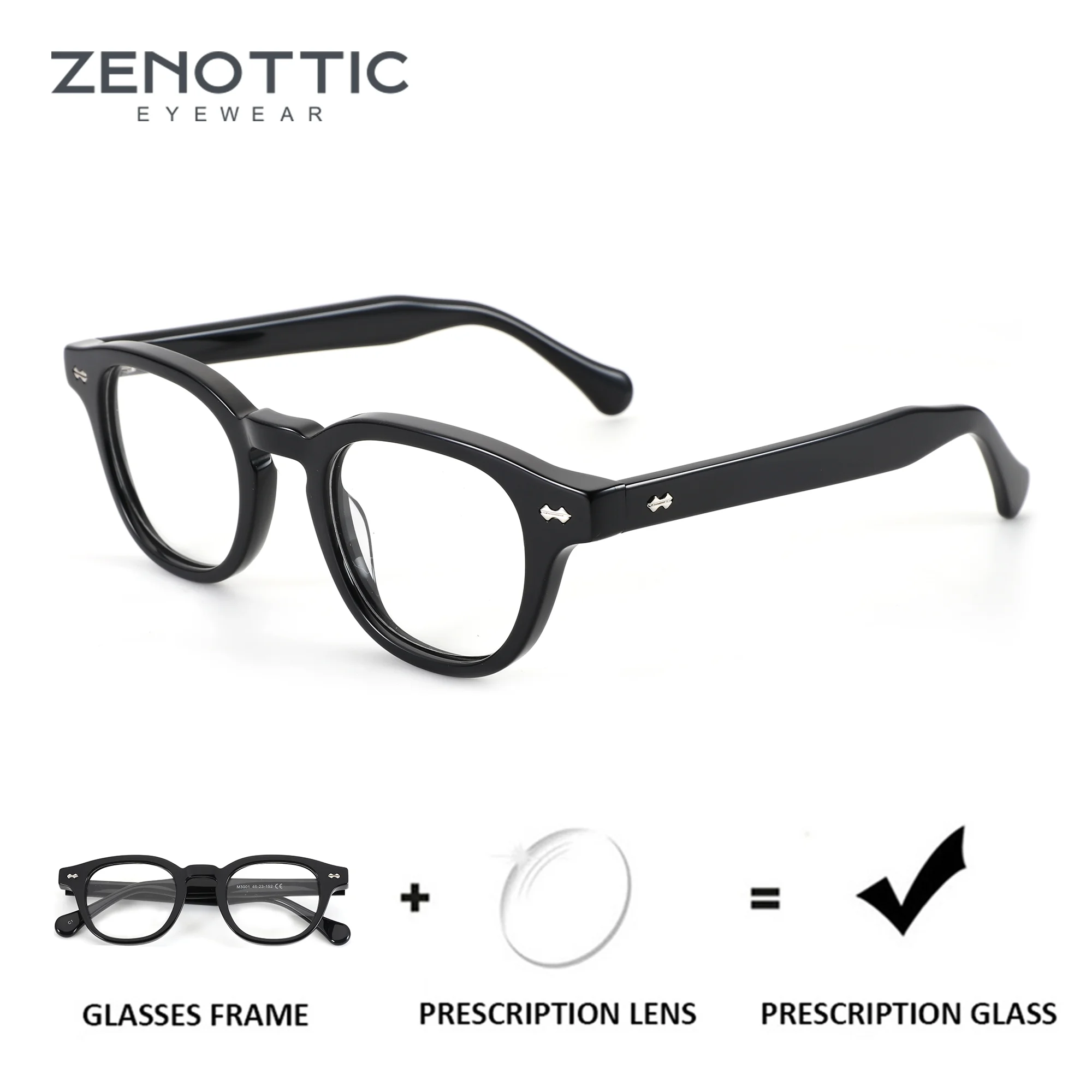 zenottic-m-サイズ-アセテート丸メガネ-度付き-男性用-女性用-近視-カスタムレンズ-フォトクロミック多焦点メガネ