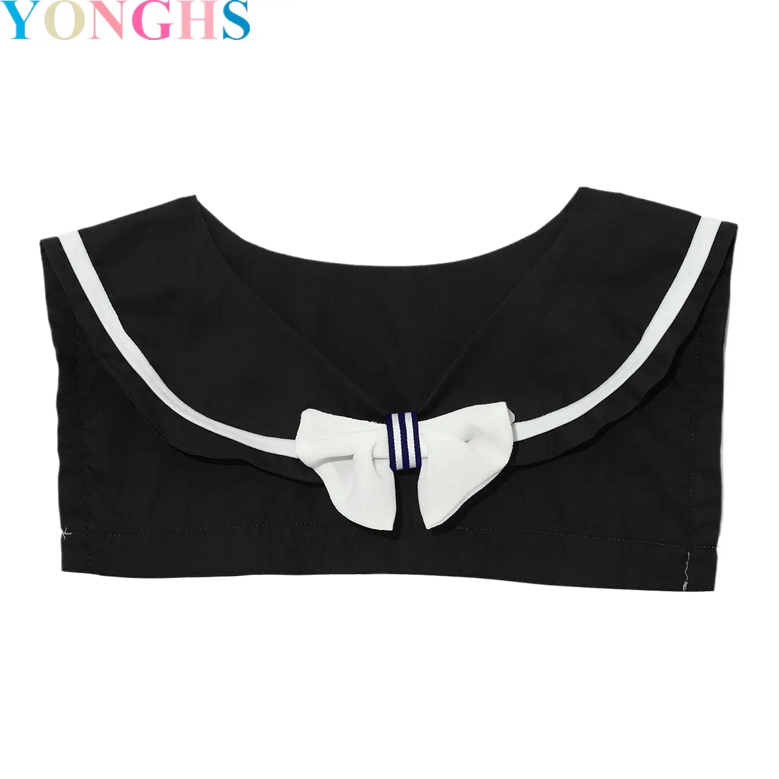 

Women Girls Navy-style Detachable Shirt Decoration Collar Bow-tie Faux Collar Fake Collar for Sweater Shirt Dress