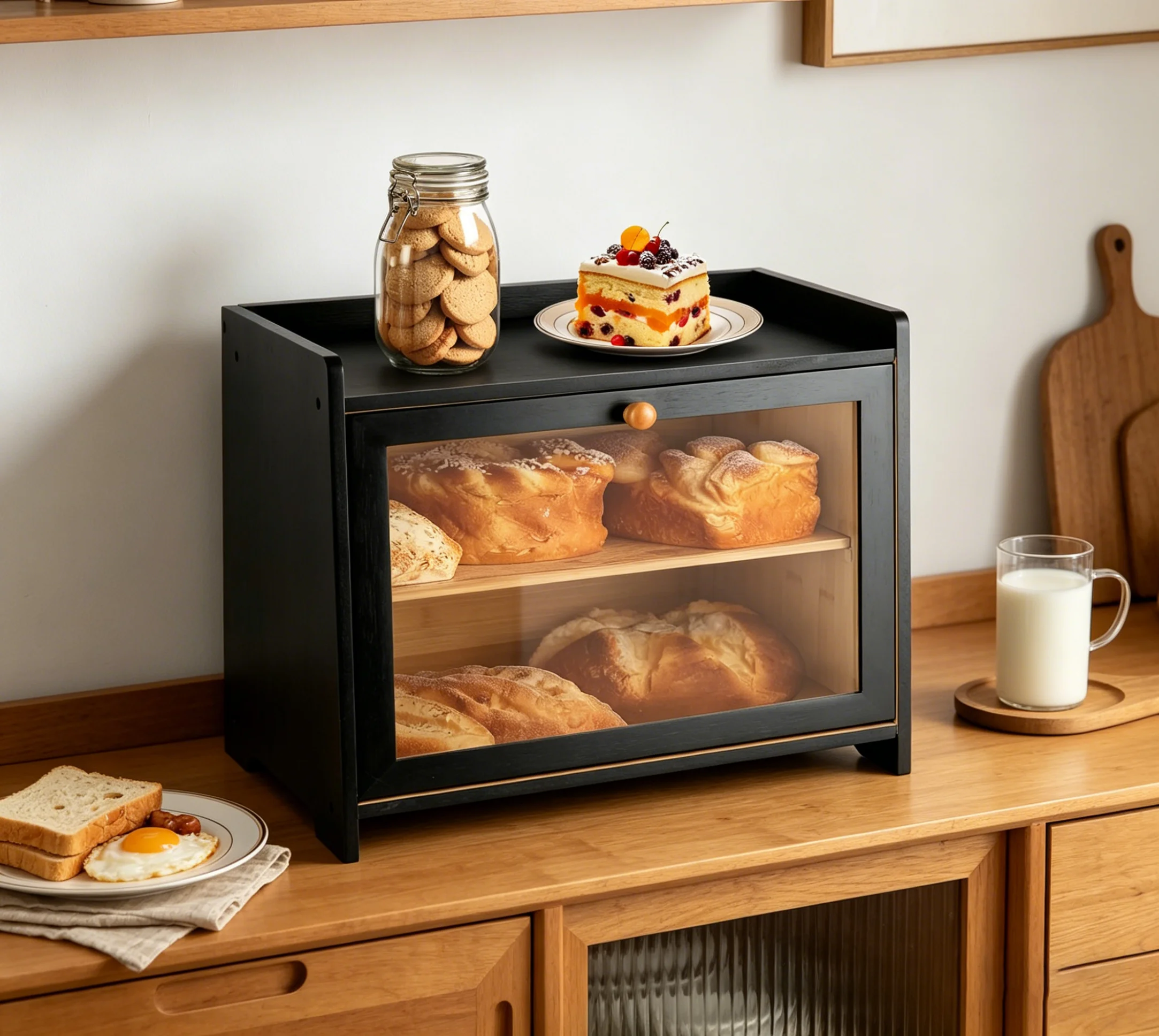 Kitchen Baking Containers - Caja de Pan de Bambú de