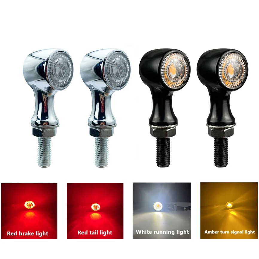 E marked Motorcycle Turn Signal Lights 3 in 1 LED Front Direction lamp Rear Indicator Flashing Blinker Driving Brake Stop Light