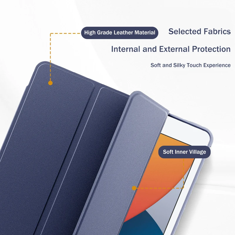 UTHAI iPad 保護ケース 10.2 インチ 2018 Mini4 レザーケース Pro10.5 ソリッドカラーシリコンソフトシェル Air2 フラットシェルに適しています