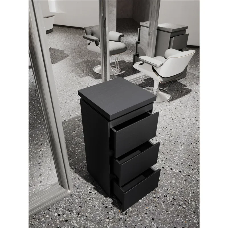 Barber Shop Tool Counter Hair Salon Special Stainless Steel Hair Salon Double-sided Cabinet Storage Storage With Drawer Fan Rack