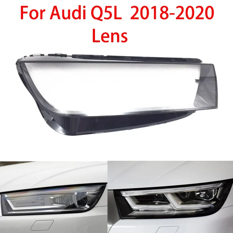 

For Audi Q5l Q5 2018-2020 Clear Headlamp Lampshade Headlamp Housing Clear Lens Lampshade Plexiglas Hernia Headlamp LED Use