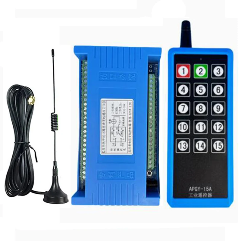 

2000m DC12V 24V 15CH 433MHz Relay RF Bidirectional Wireless Remote Control Switch Suction Antenna For Motor,gate,Elevato, window