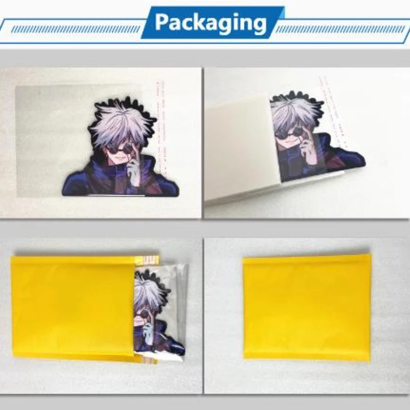 Japanese Series Combination Chainsaw Man BLEACH Ghoul Motion 3D Gradient Sticker Anime Peripheral Collection Gift