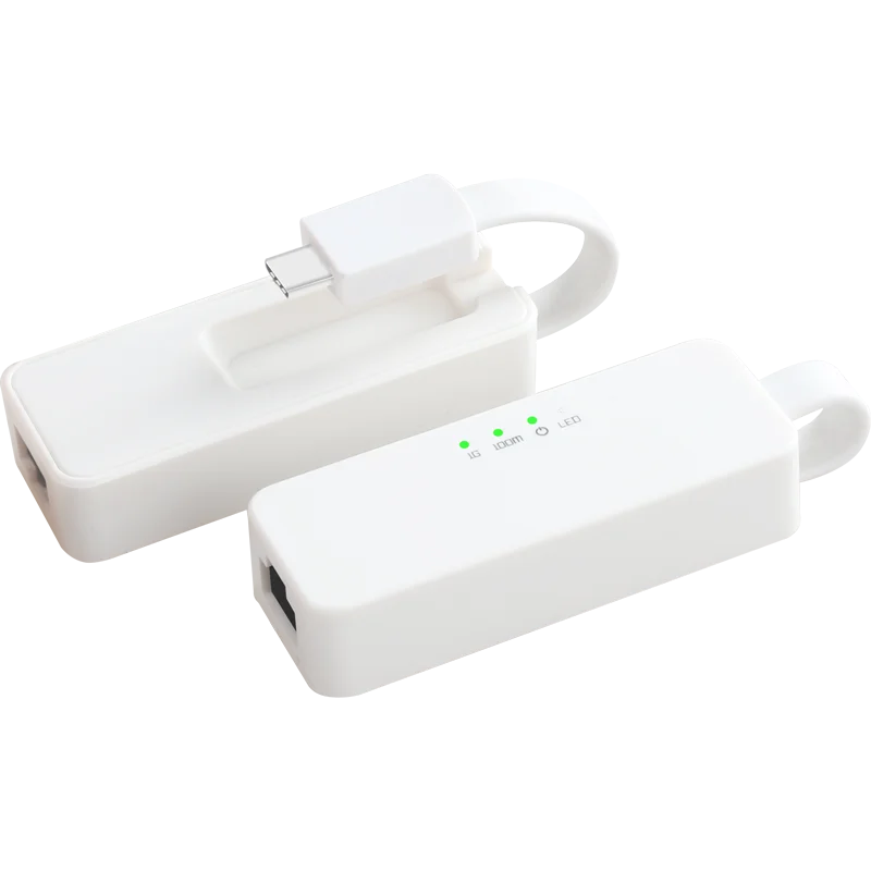2 PCS Baixa Potência USB3.1 Tipo C Gigabit Ethernet Adaptador Rj45 Para USB 1000m Placa de Rede
