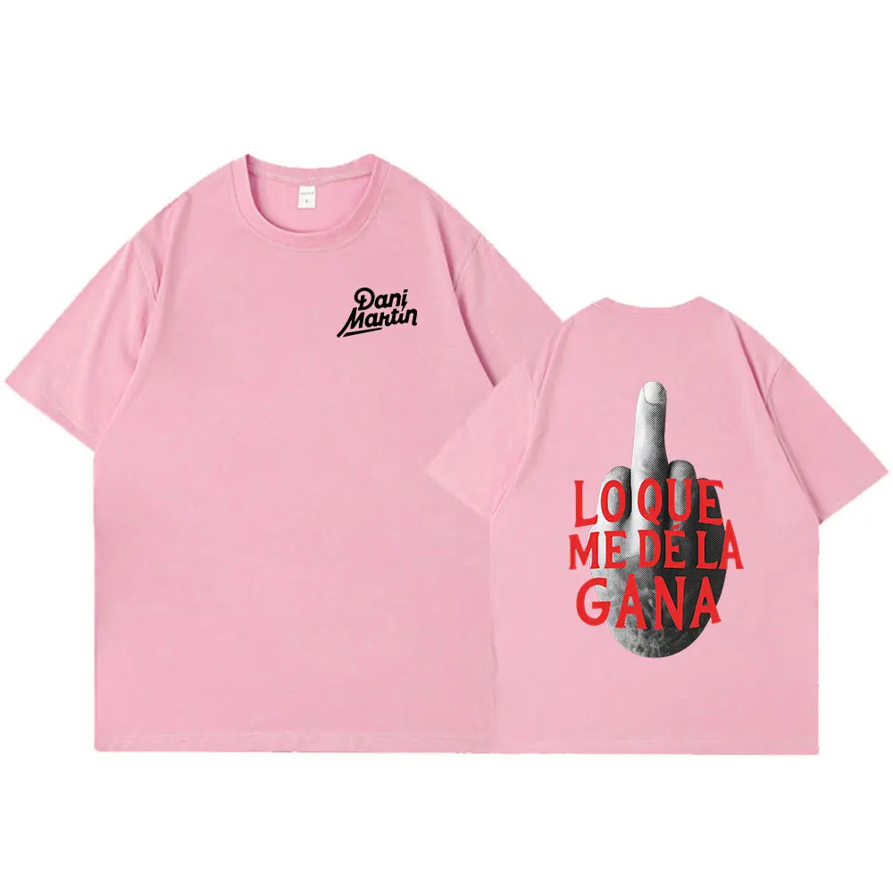 داني مارتن لو كيو مي دي لا غانا ألبوم ميرش تي شيرت الرجال النساء موضة خمر تي شيرتات قصيرة الاكمام القطن عادية فضفاض تي شيرت #5