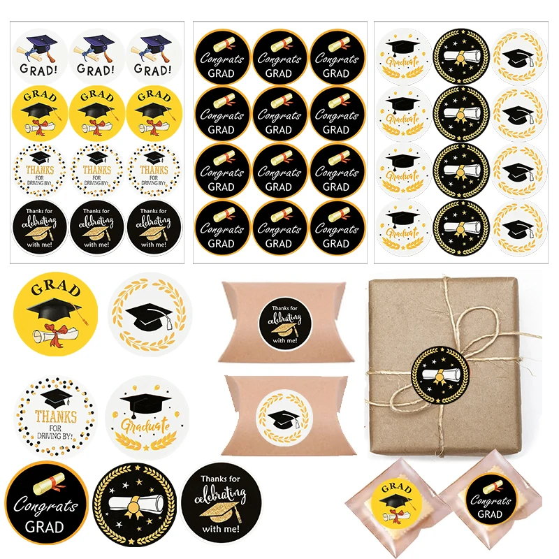 120pcs Graduation Stickers Graduation 2024 Gift Labels Sticker Congratulation Graduation High School Graduation Party Decoration