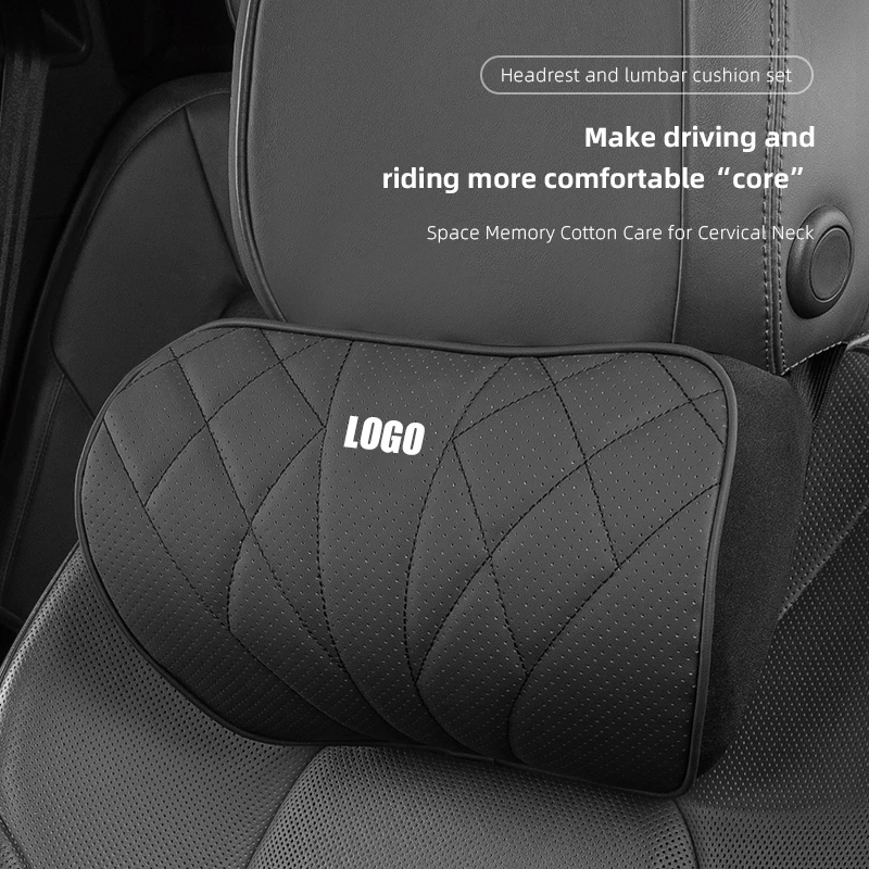 Car Neck Pillow Cushion Vehicle Head Pillow Seat Headrest Lumba For Mercedes Benz AMG W204 W205 W203 W211 W212 W213 W201 W210