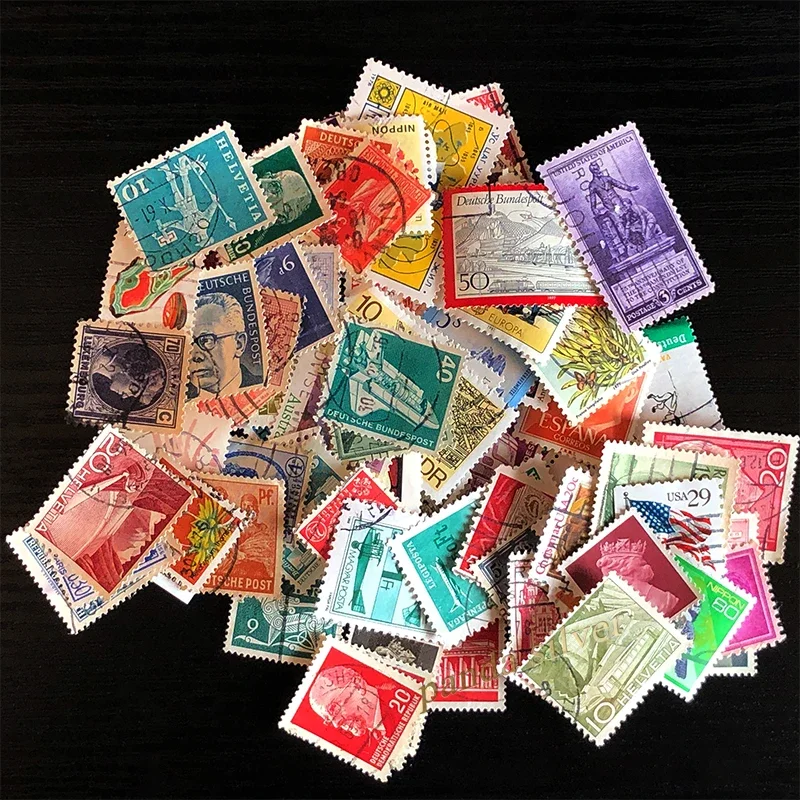 طوابع بريد مختلفة من العالم ، مجموعة مختلطة ، تستخدم مع علامة البريد ، مجموعة جيدة #5