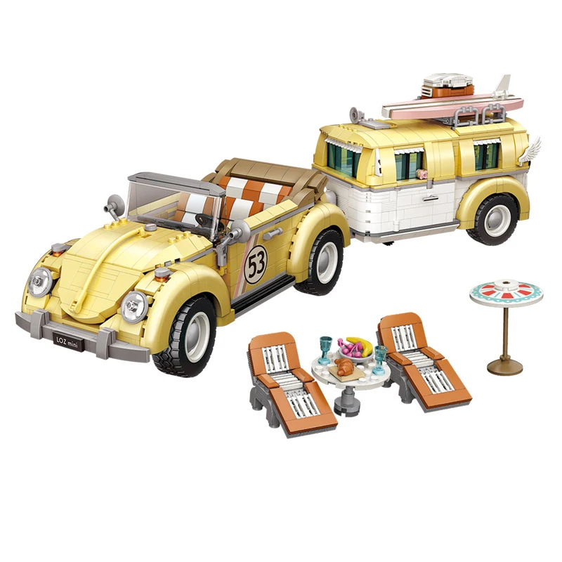 

LOZ Assembled 1130 Beetle Touring Car Mini Building Blocks Creative Trendy Toys Festival gifts