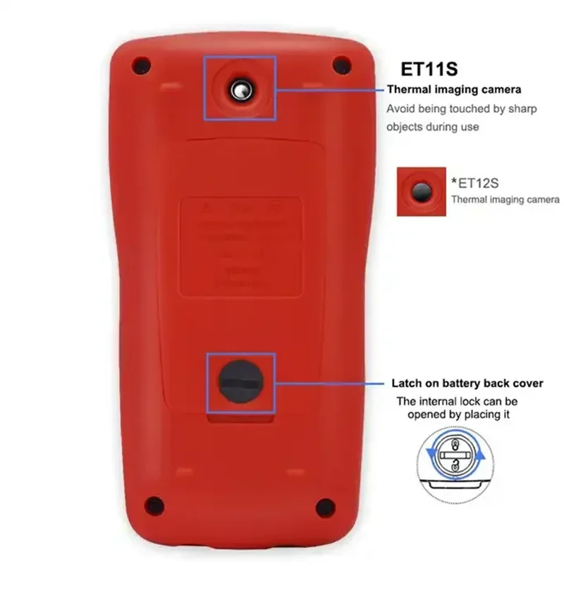 2 in 1 Digital Multimeter Infrared Thermal Imager Handheld Voltage Meter Current Resistance Tester 90*120 Thermal imaging Camera view 6