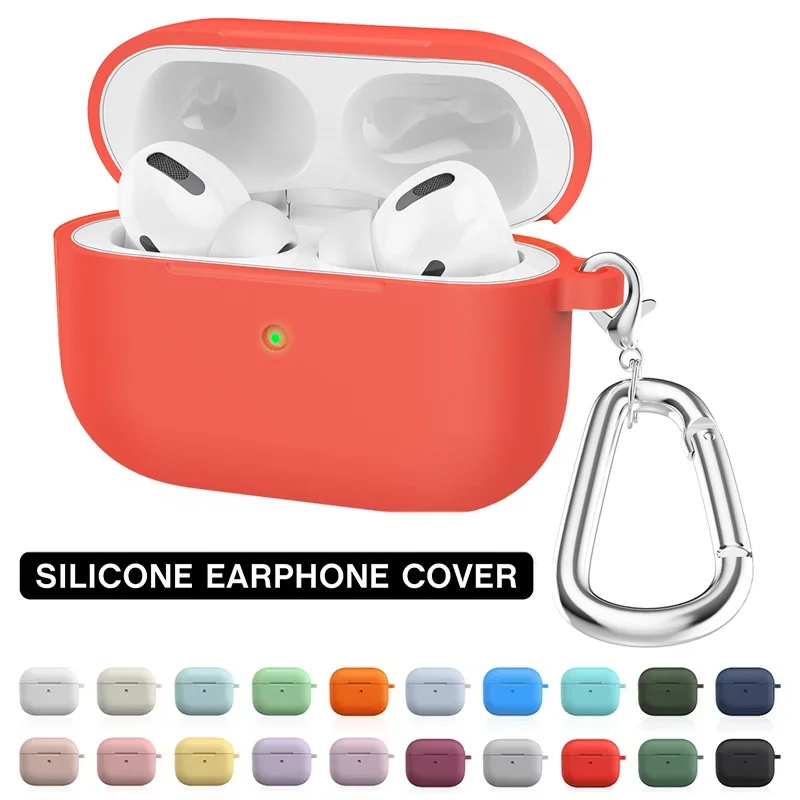 Soft Silicone Case For Apple AirPods Pro 1th 2th Generation With Hook Earphone Protective Case For Airpods Pro 2 1 Accessories
